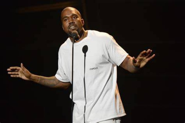 Kanye West speaks onstage during the 2022 BET Awards