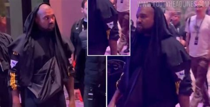 Kanye West was spotted wearing a mask covering his entire face