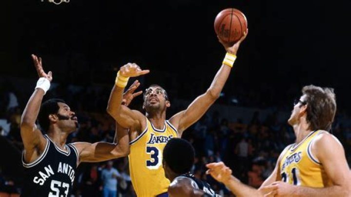 Kareem Abdul-Jabbar shooting a free throw in the 1980s