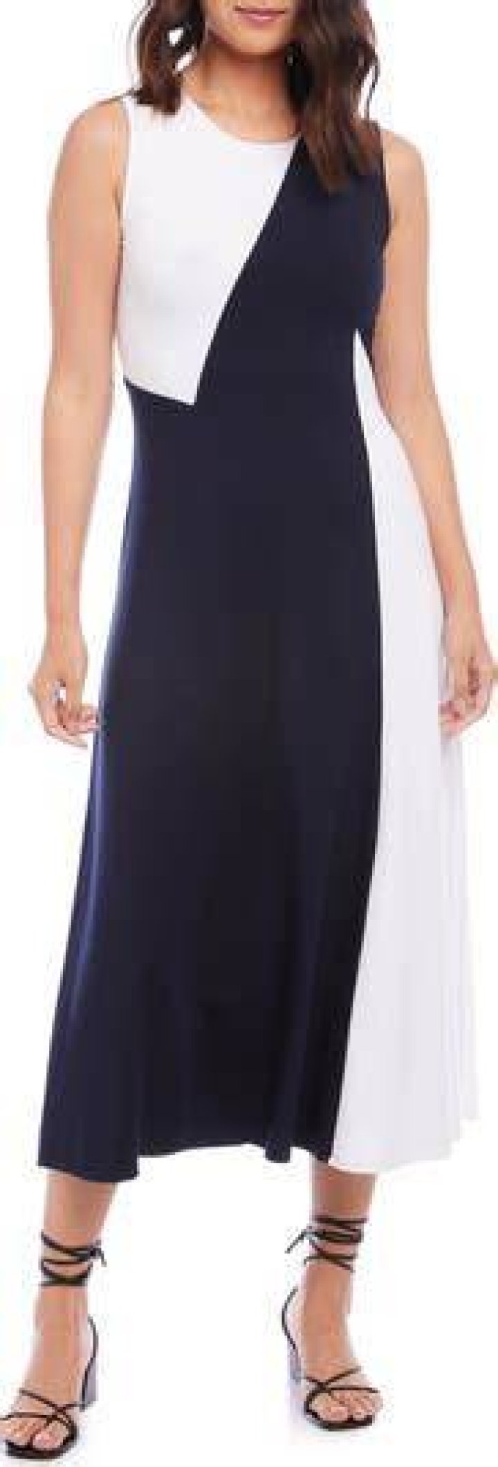 Karen Kane Sleeveless Colorblock Maxi Dress in Bww at Nordstrom, Size X-Large