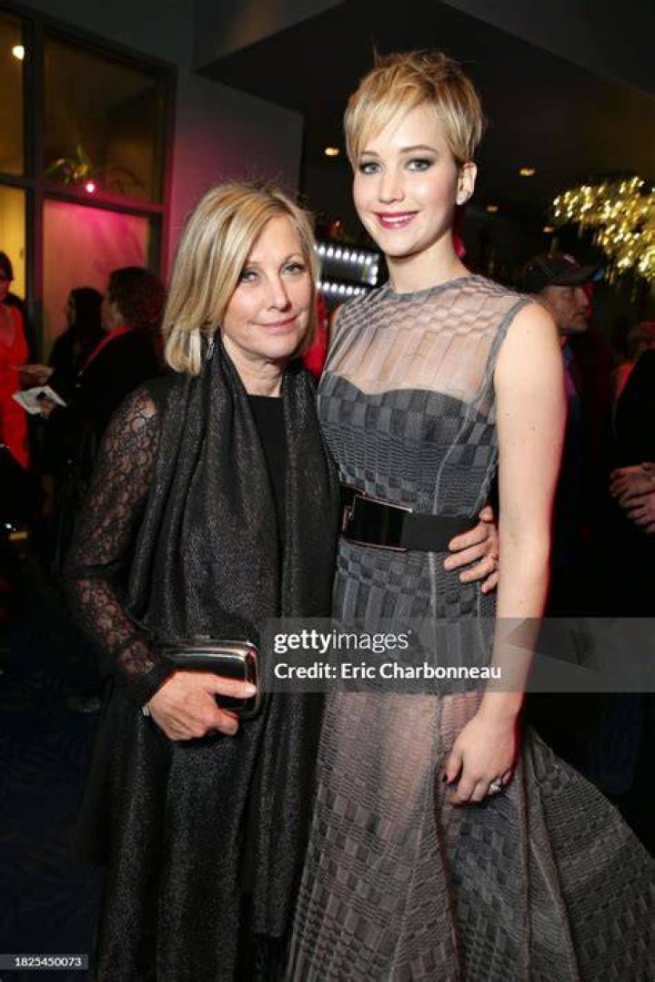 Karen Lawrence and Jennifer Lawrence at The Hunger Games Catching Fire Premiere Jennifer Lawrences Mom Karen Lawrence Cant Wait to Have Grandkids
