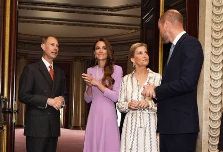 Kate was joined by a suited Wills for the event in London