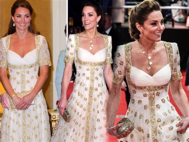  Kate, wearing an Alexander McQueen gown, attended the Baftas with husband Prince William