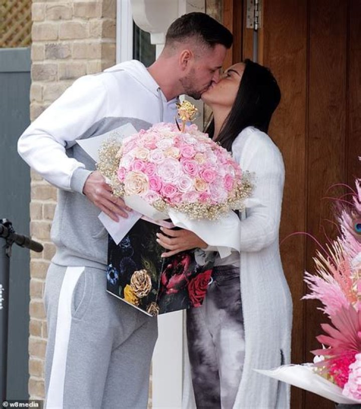 Katie and Carl pictured shortly after their engagement