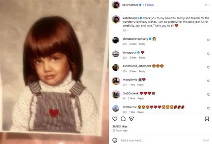 Katie shared this throwback photo with Carl Woods on Valentine's Day
