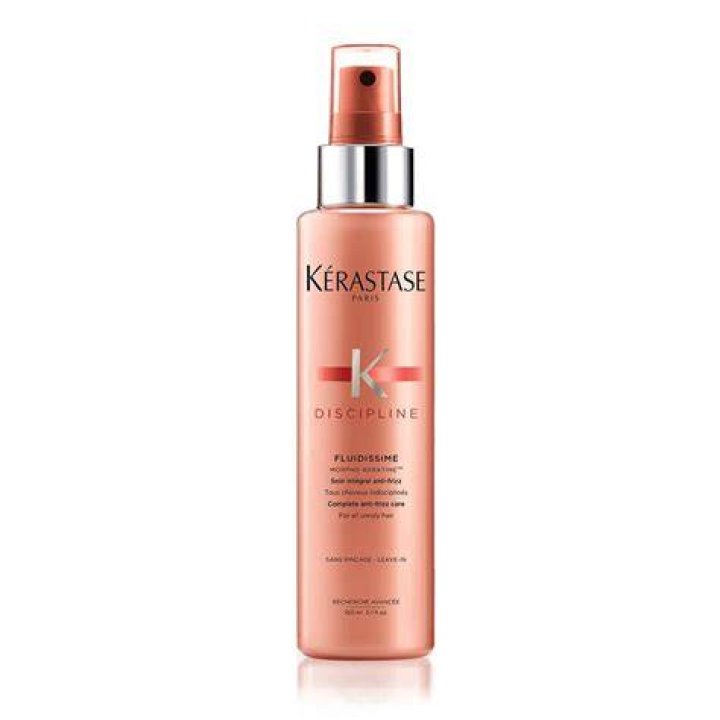KERASTASE Discipline Fluidissime Anti-Frizz Spray | Hair Smoothing & Heat Protectant Spray | Illuminates Shiny Hair | With Morpho-Keratine and Conditioning Agents | For Styled Hair | 5.1 Fl Oz