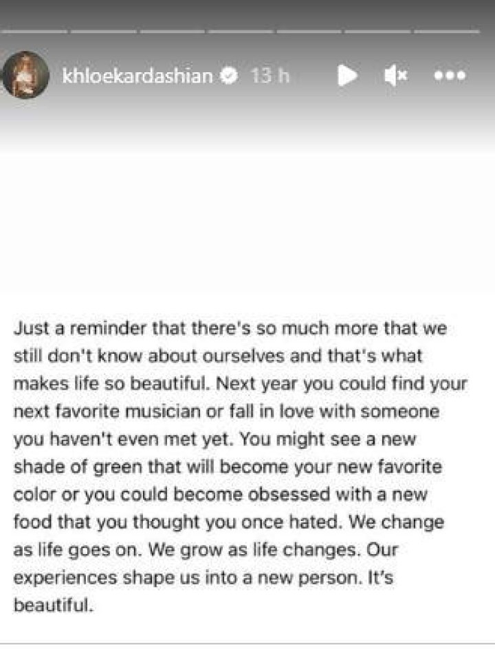 Khloe also shared a cryptic quotes alluding to a 'lonely childhood'