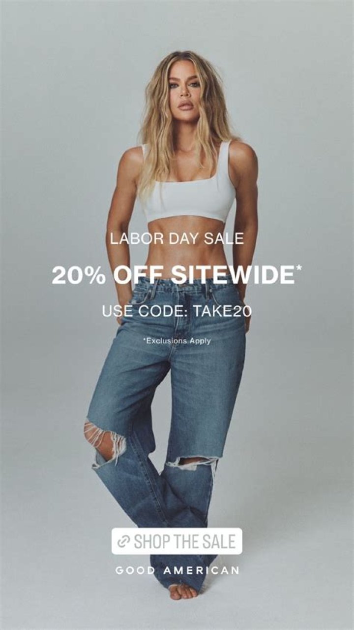 Khloe is promoting Good American's new line of all-pink apparel