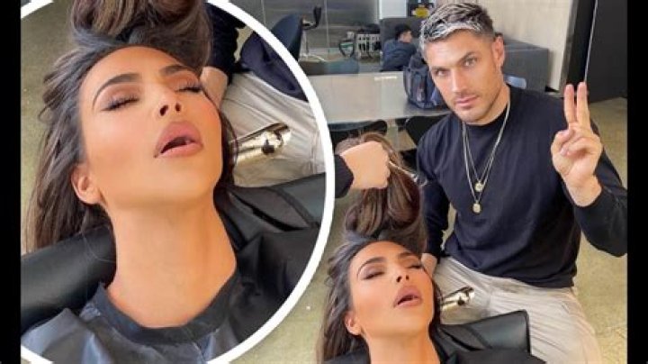 Kim Kardashian Falls Asleep at Salon While Getting Her Hair Done