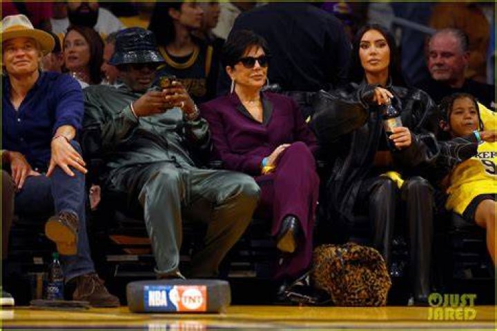 Kim Kardashian sat courtside at the Los Angeles Lakers game