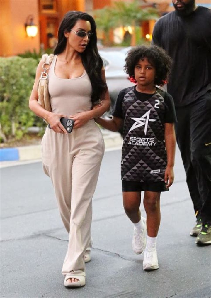 Kim Kardashian Son Saint Wears Tristan Thompson Jersey at Lakers Game