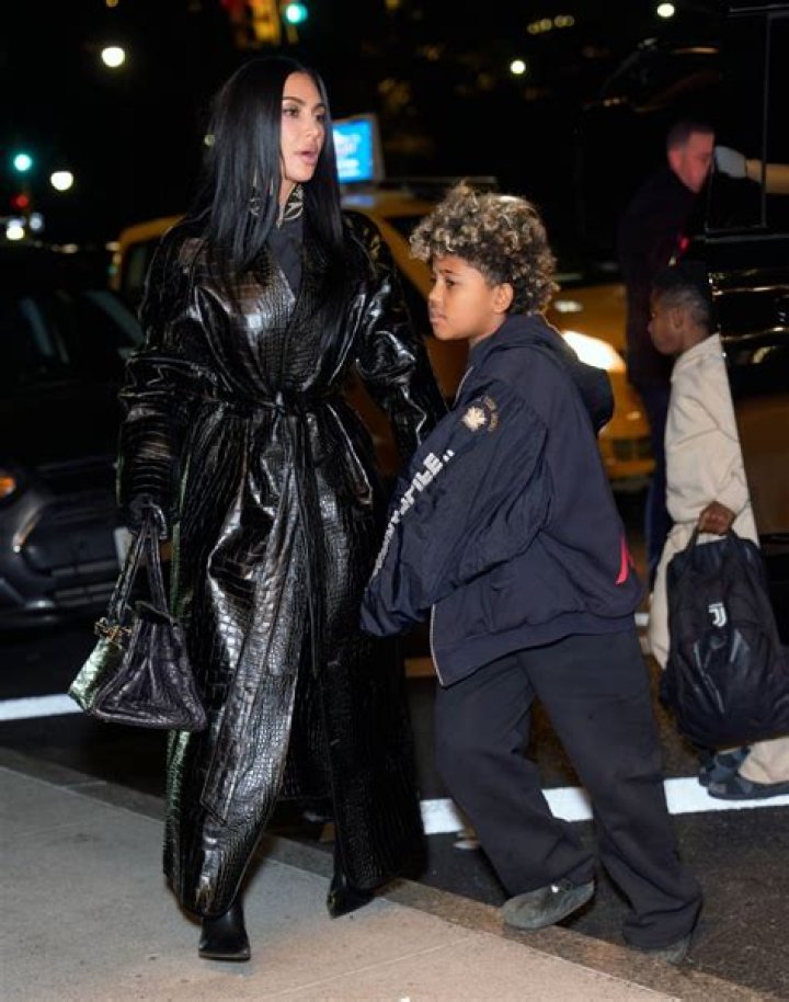 Kim Kardashian walked with Saint West, 6, after treating him to refreshments