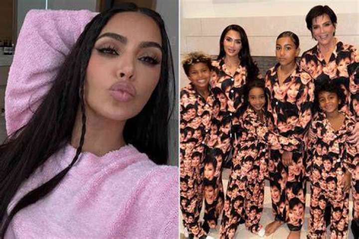 Kim lives with her four children in an exclusive Los Angeles community