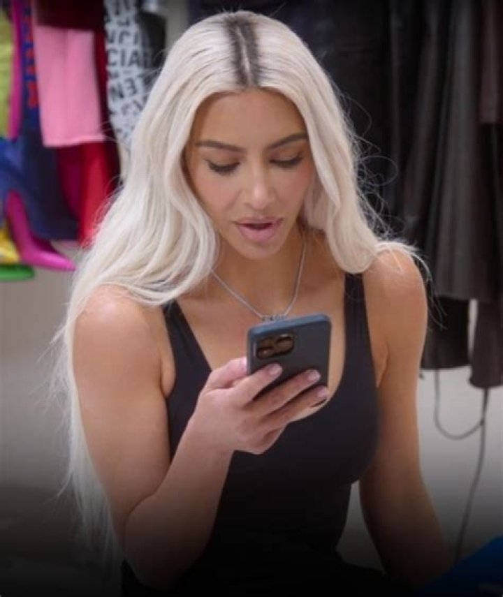 Kim read the texts during a clip for a future episode of The Kardashians