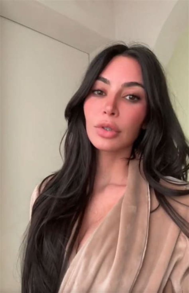 Kim recently went makeup free showing off her skincare line
