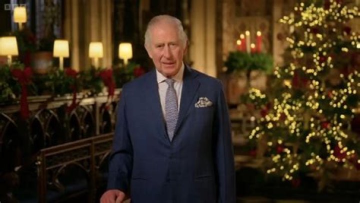 King Charles gave his Christmas speech in front of a living tree