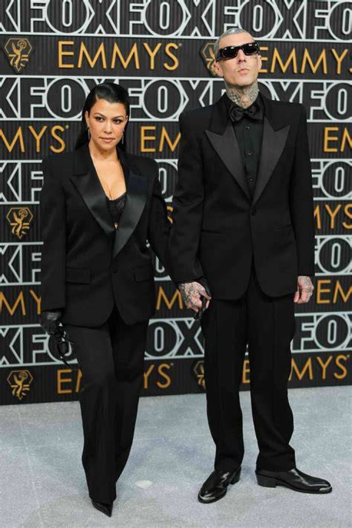 Kourtney earlier wore black, and nearly the entire family followed suit for the ceremony