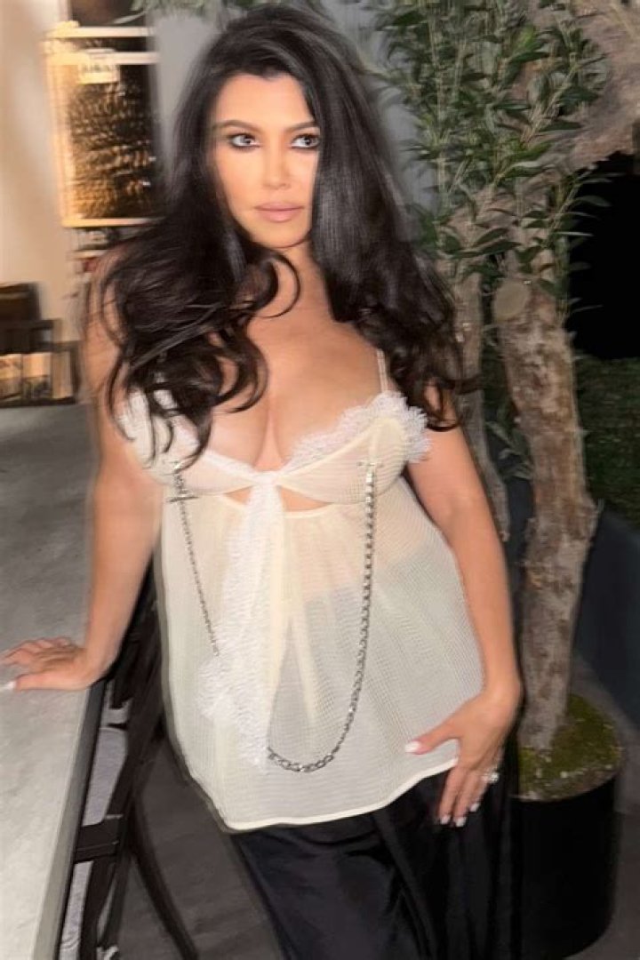 Kourtney Kardashian shared some daring snaps in a carousel post on Instagram