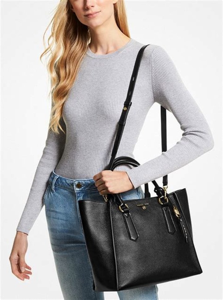 Kris Large Pebbled Leather Satchel