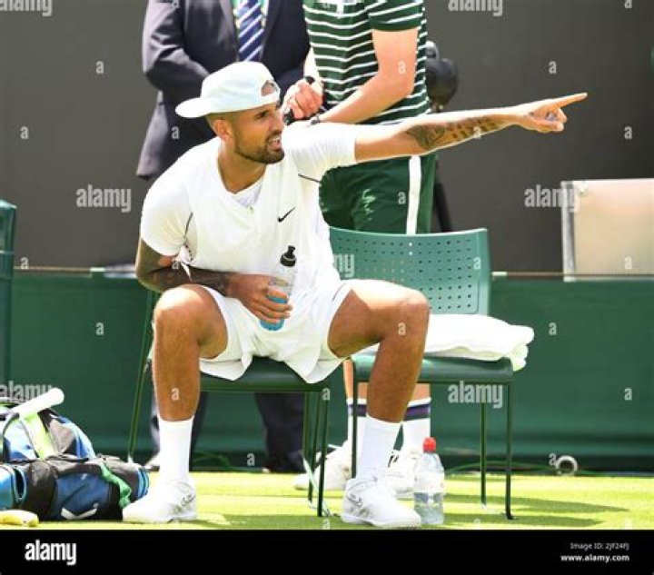Kyrgios rants at a Wimbledon umpire