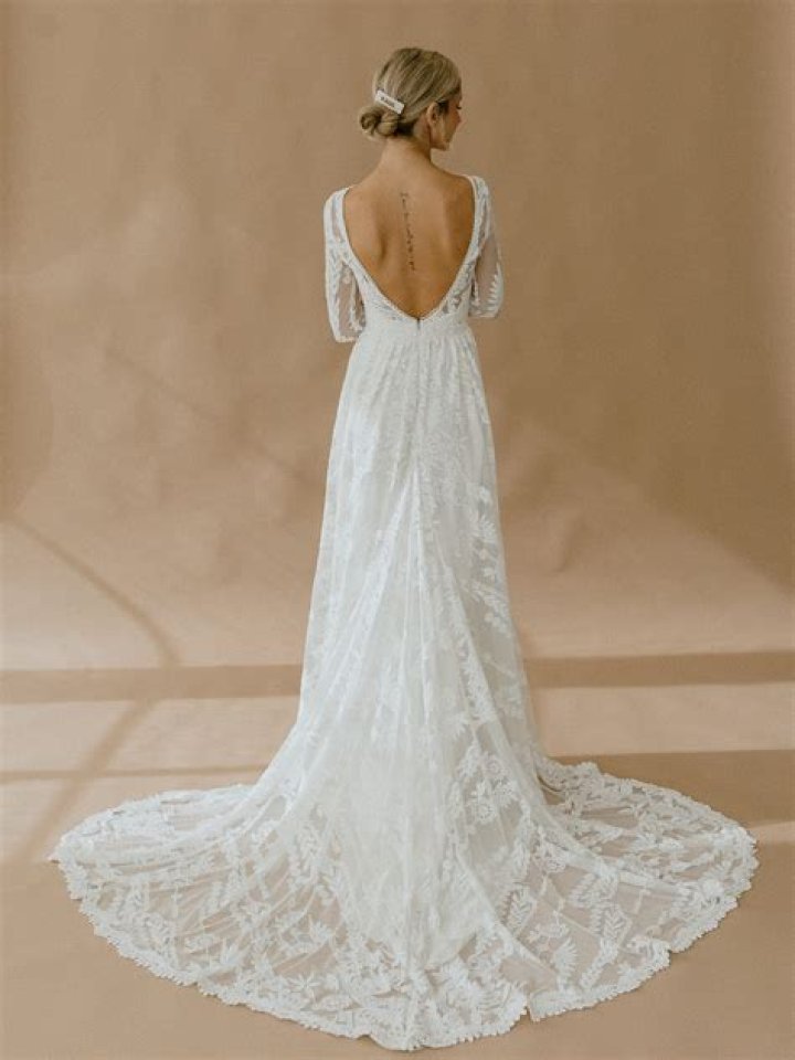 lace open back dress