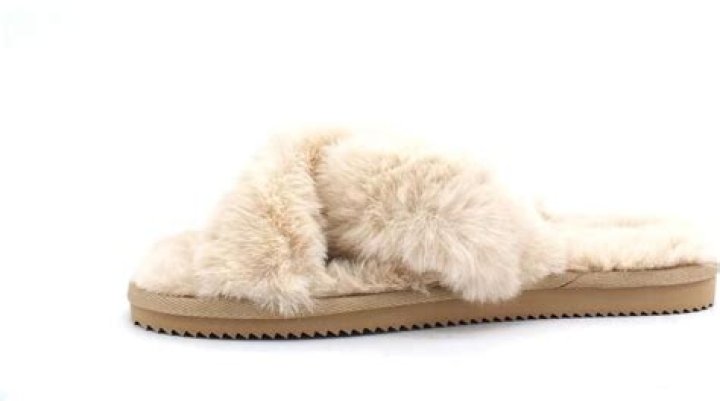Lala Faux Fur Slide Sandal in Sunset Rose