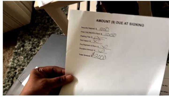 Latasha gave a fake landlord $1,000 in the form of a deposit and another $1,000 for the first month's rent