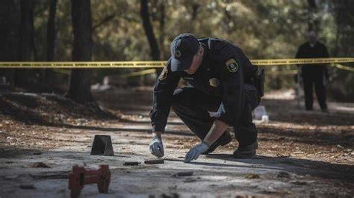 Law enforcement work the scene of the shooting