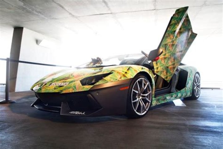 LeBron James&rsquo; Lamborghini Aventador Roadster with a Nike-themed vinyl wrap