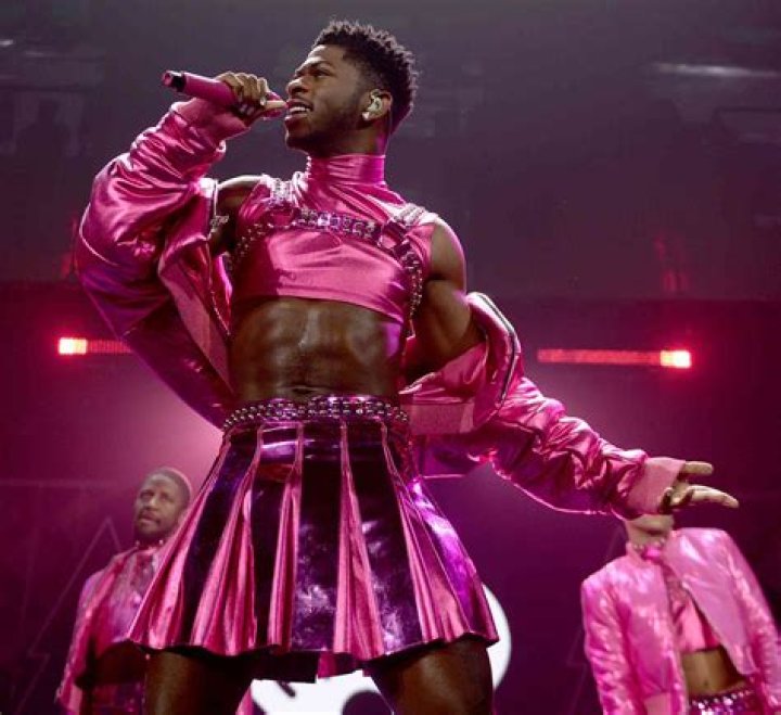 Lil Nas X poses with his 'Satan Shoes'