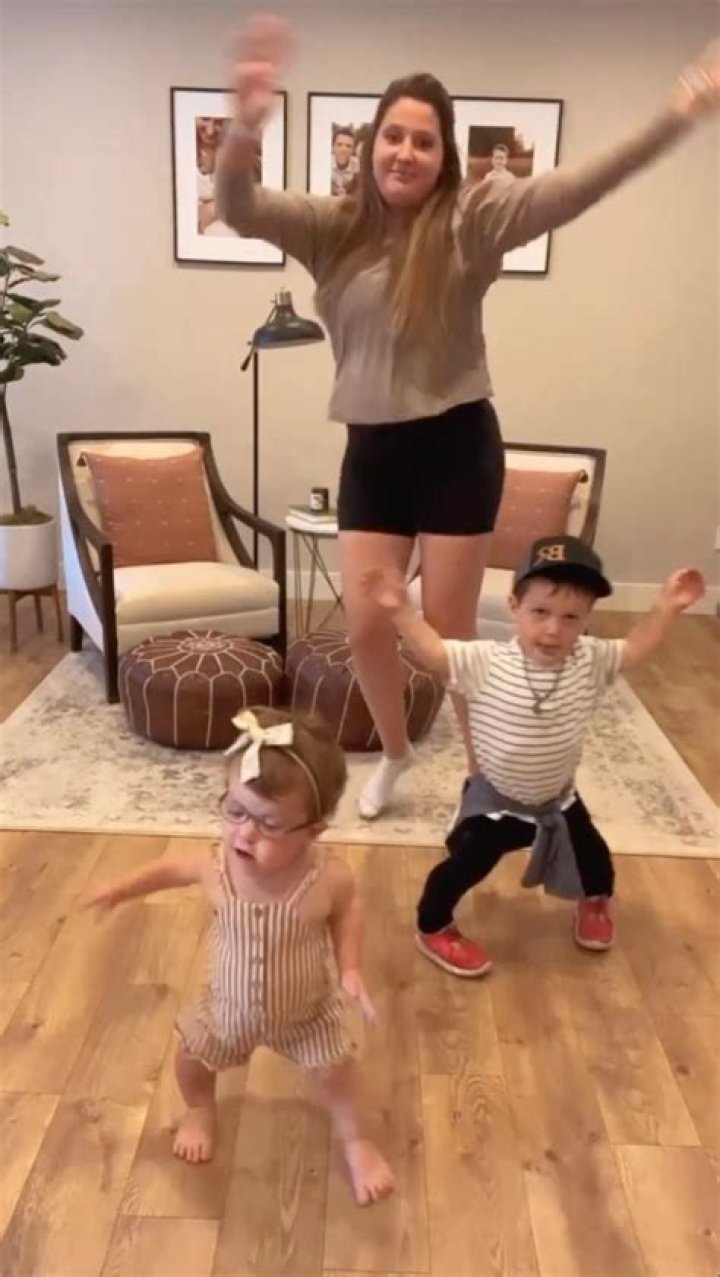 Lilah rocked a striped onesie for the dance party while Jackson sported a hat and an adorably trendy outfit