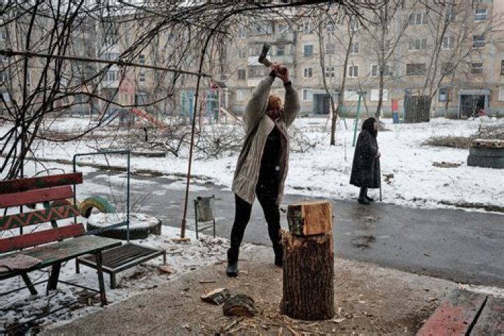 Local resident Oleksiy said the windows in the home were open all winter despite the freezing temperatures, suggesting Valeriy attempted to slow the rate of his body's decay