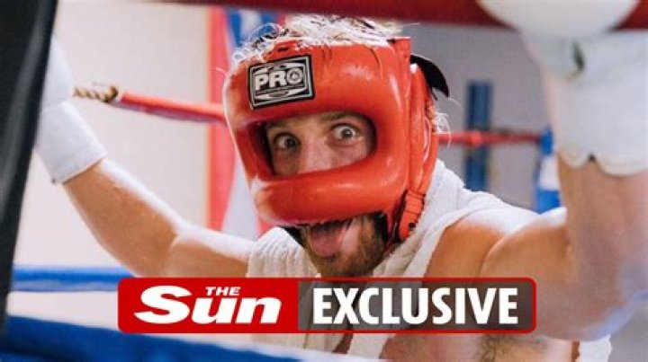 Logan Paul, pictured during sparring, called out Chris Hemsworth 
