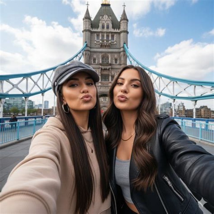  London, left, films a selfie video just 45 minutes before her sudden cardiac arrest