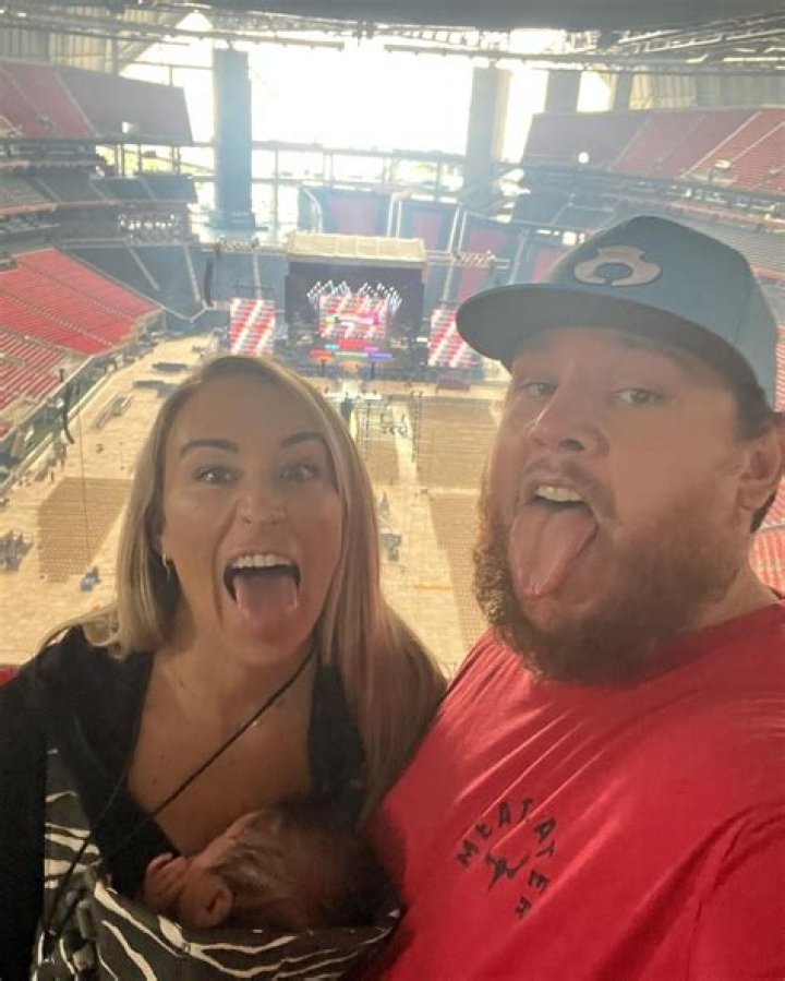 Luke Combs with his second award for Male Vocalist of the Year