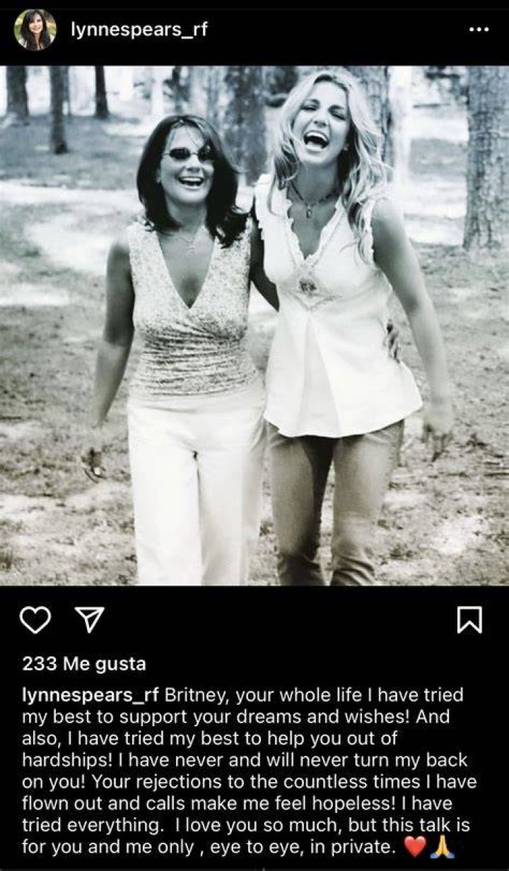 Lynne Spears Responds to Britney&rsquo;s Since-Deleted Video: &lsquo;I Will Never Turn My Back on You&rsquo;