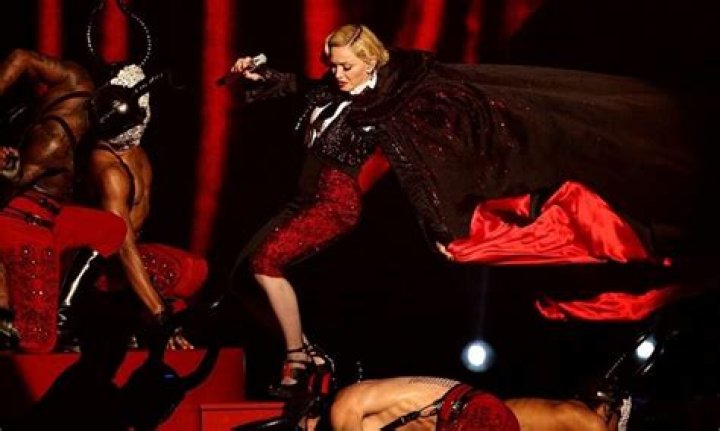 Madonna also fell during her performance at the award ceremony in 2015