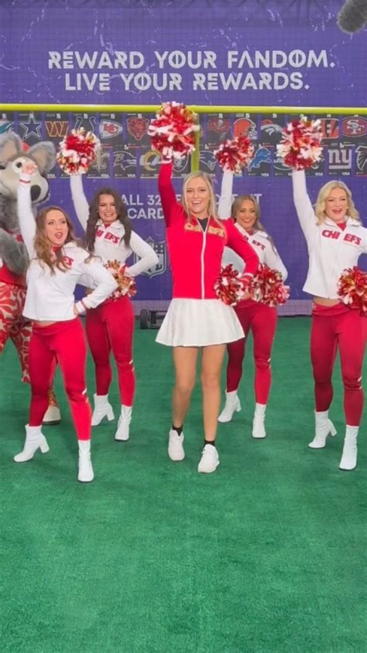 Maggie tried football and cheerleading for a project outside of Wheel of Fortune