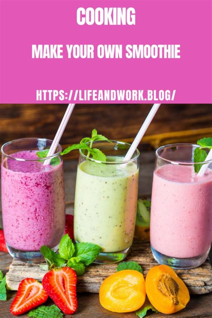 Making your own smoothies is a useful way to get vital nutrients