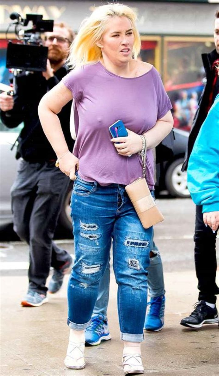 Mama June goes braless on her first outing in New York City after her dramatic makeover.