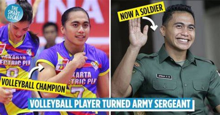 Manganang joined the army after quitting volleyball in 2020