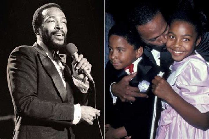 Marvin Gaye and children Frankie and Nona
