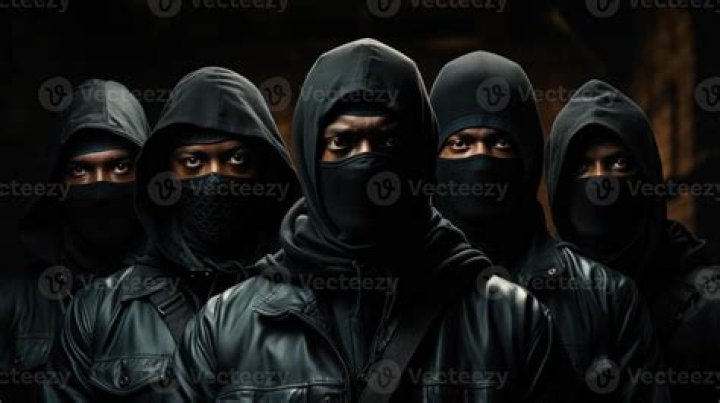 Masked gang members pose for a rap video on TikTok, warning 'not to f*** with' the Turks or the Shqipes (Albanians)