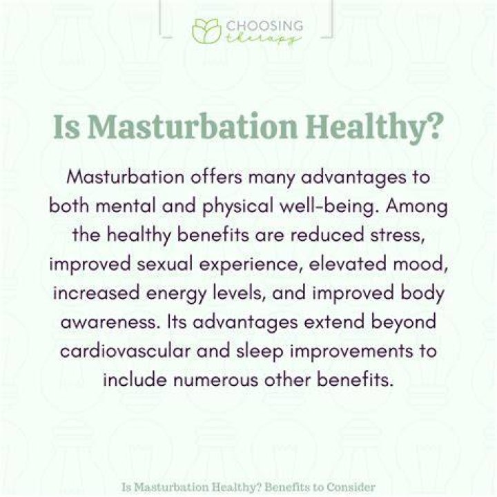 Masturbation has a range of health benefits