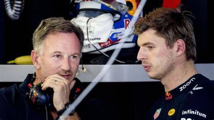 Max Verstappen and Horner before the Formula 1 Abu Dhabi Grand Prix&nbsp;in November 2022