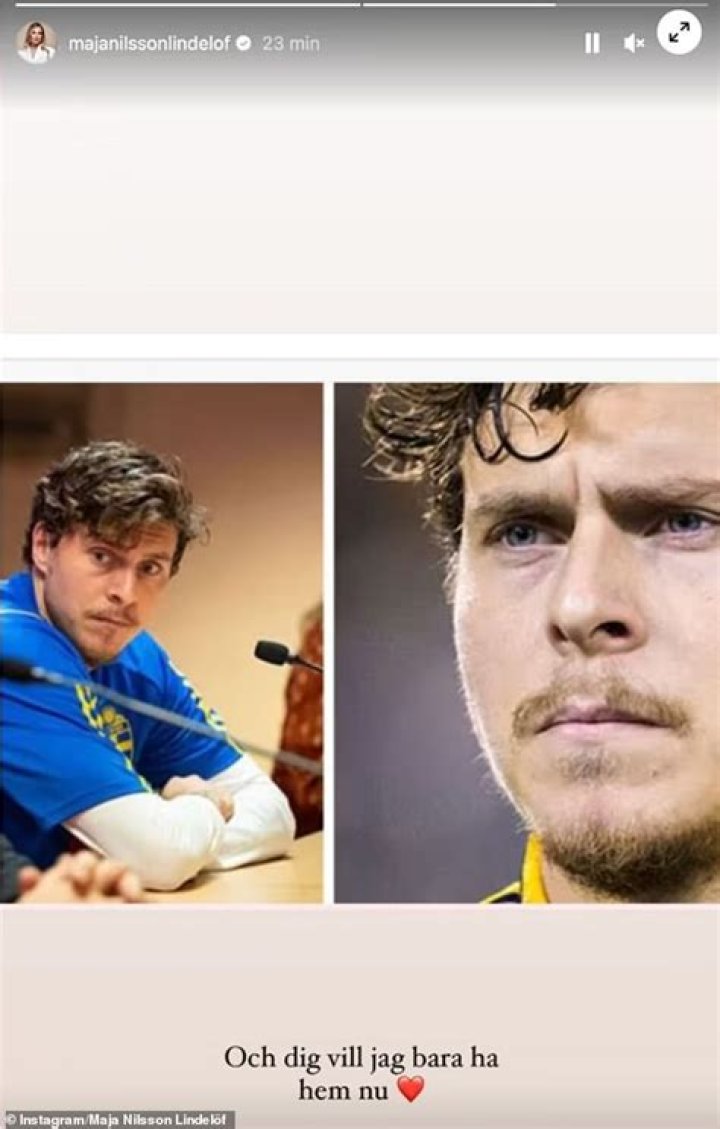 Maya Lindelof, left, with husband and Manchester United man Victor Lindelof