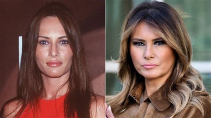 Melania appeared to change before she arrived in Florida