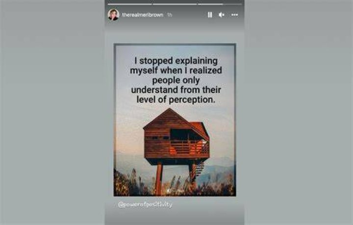  Meri shared this cryptic message on her Instagram