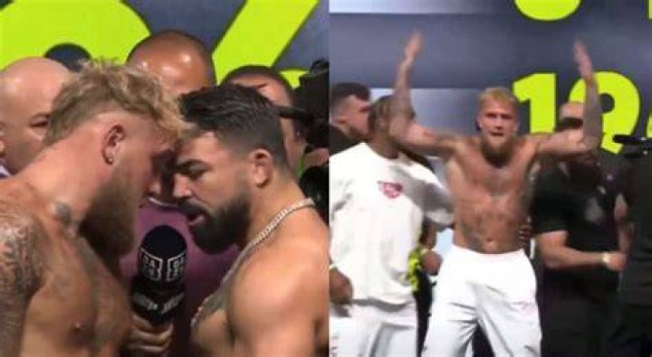 Mike Perry facing off with Conor McGregor