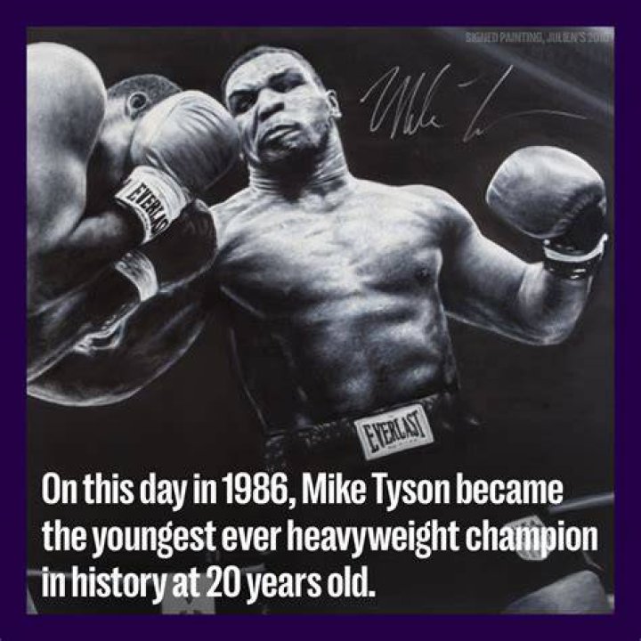 Mike Tyson became the youngest ever heavyweight champion in 1986